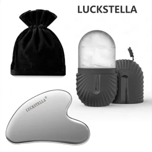 3PCS Ice Face Roller &  Stainless Steel Gua Sha Board