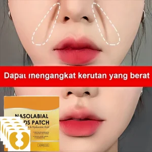 Collagen & Hyaluronic Acid Nasolabial Fold Patch – Firming, Anti-Wrinkle, Deep Moisturizing Facial Mask"