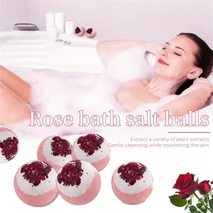 “Handmade Bath Bomb Set with Essential Oils & Bath Salts – Moisturizing, Peeling, Relaxing Gift”